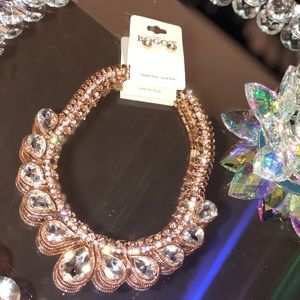 Gold Crystal necklace & earring set